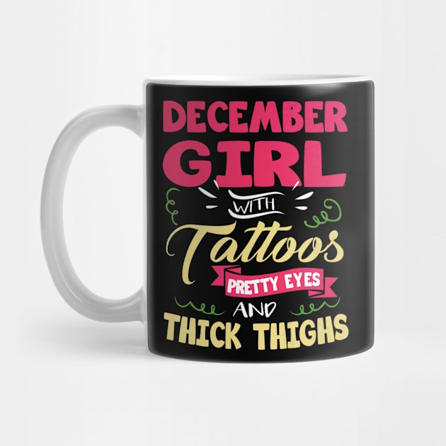 December Girl With Tattoos Pretty Eyes Thick Thighs by Stick Figure103